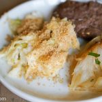 Enjoy this old fashioned escalloped cabbage. Cabbage is cooked with a savory cheese sauce, this side dish is perfect for dinner.