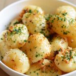 Golden potatoes are canned potatoes roasted with butter, and lots of Parmesan cheese.