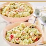 Classic watergate salad in two bowls.