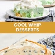 Two desserts made with Cool Whip.
