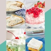 A collage of four different desserts made with Cool Whip.