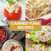 Canned tuna and three dishes made with it.