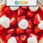 Strawberry pie with fresh strawberries.