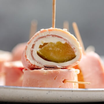 Ham and pickle roll ups.
