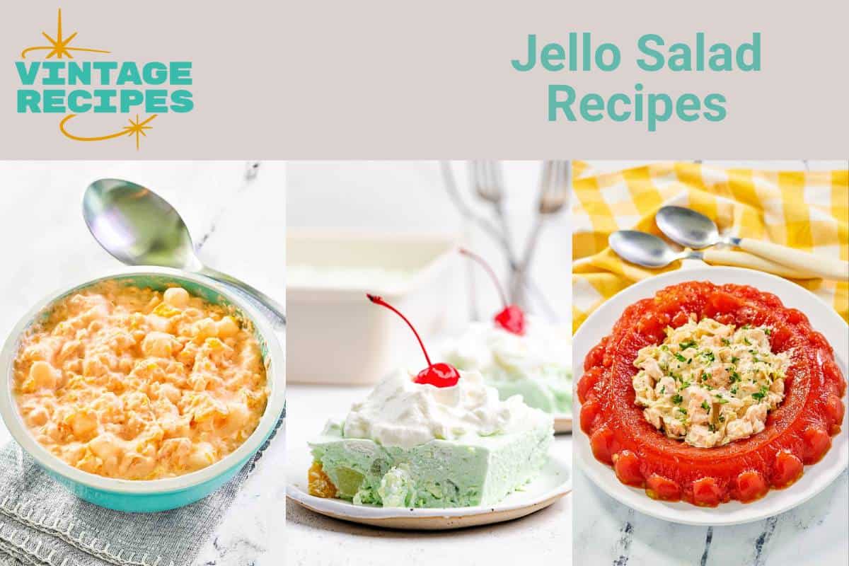 Three different Jello salads.