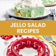 Lime and cranberry jello salads.